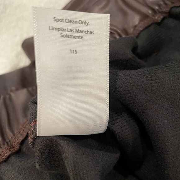 Women’s Skirt Time And Tru Brown Faux Leather Skirt Size Medium 8/10 NEW W Tags - Picture 11 of 12